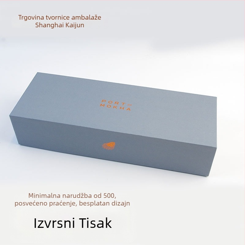 Kaijun Kutija za darove od bijelog kartona s dvostrukim poklopcem i dnom, tisk u četiri boje, UV premaz