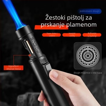 SG013 Vjetrootporni zapaljivač za cigare s prijenosnim sprej-pištolom, pogodan za otvoreni roštilj i otvaranje boca