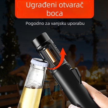 SG013 Vjetrootporni zapaljivač za cigare s prijenosnim sprej-pištolom, pogodan za otvoreni roštilj i otvaranje boca