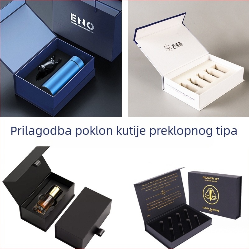 Premium kutija za poklon u stilu knjige sa dvostrukim otvaranjem za čaj, esencijalna ulja, kozmetiku i termos čašu