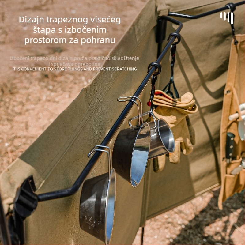 Panel protiv vjetra za kampiranje, dimenzije 265×72 cm, otporan na vatru
