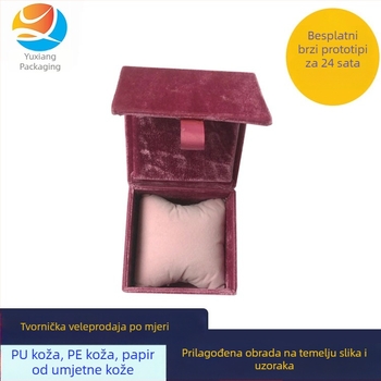 Crvena kutija za sat s magnetskom kopčom i preklopnim poklopcem za pakiranje nakita