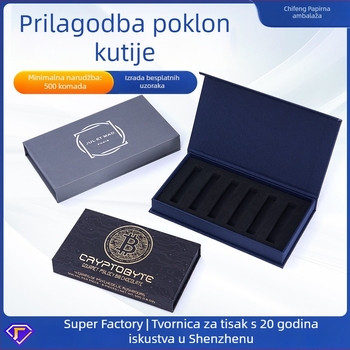 Prilagođena kozmetička kutija za poklone – kutija u obliku knjige sa ladicom i magnetskim poklopcem