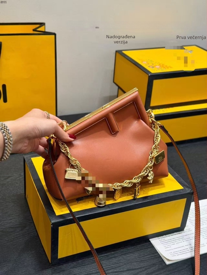 Clutch torbica od prave kože, univerzalna večernja torba, oblaka oblika sa zatvaračem, torba za nošenje preko jednog ramena ili crossbody