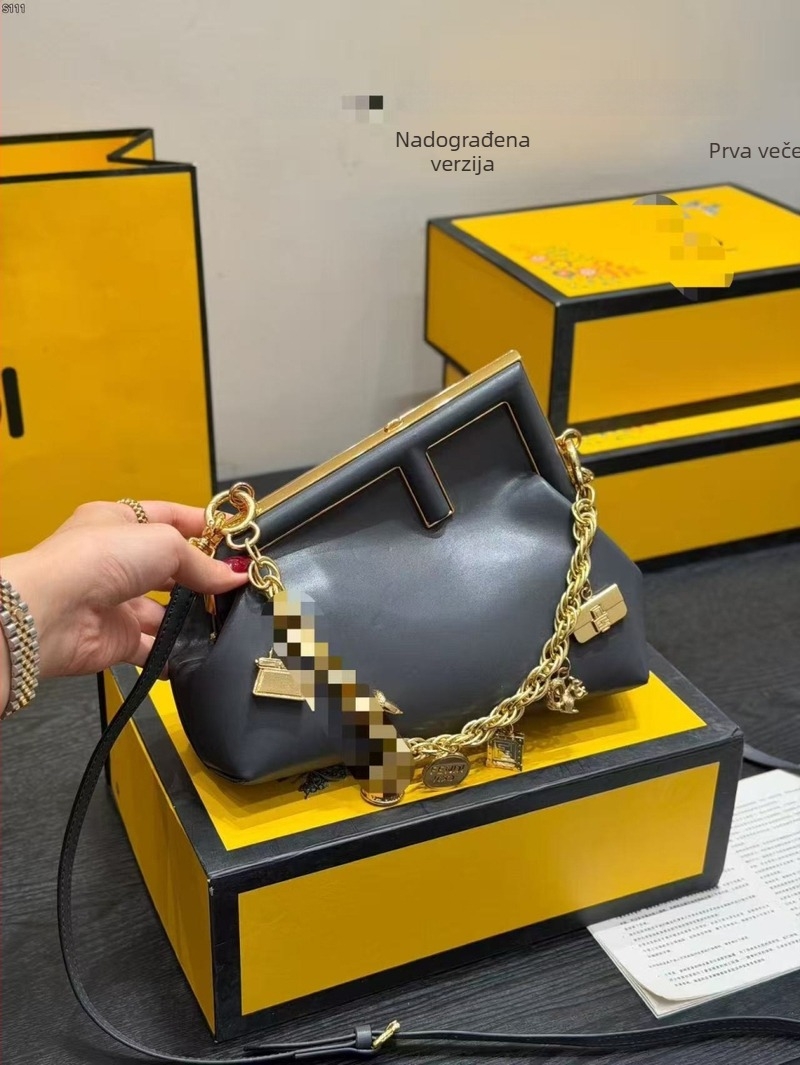 Clutch torbica od prave kože, univerzalna večernja torba, oblaka oblika sa zatvaračem, torba za nošenje preko jednog ramena ili crossbody