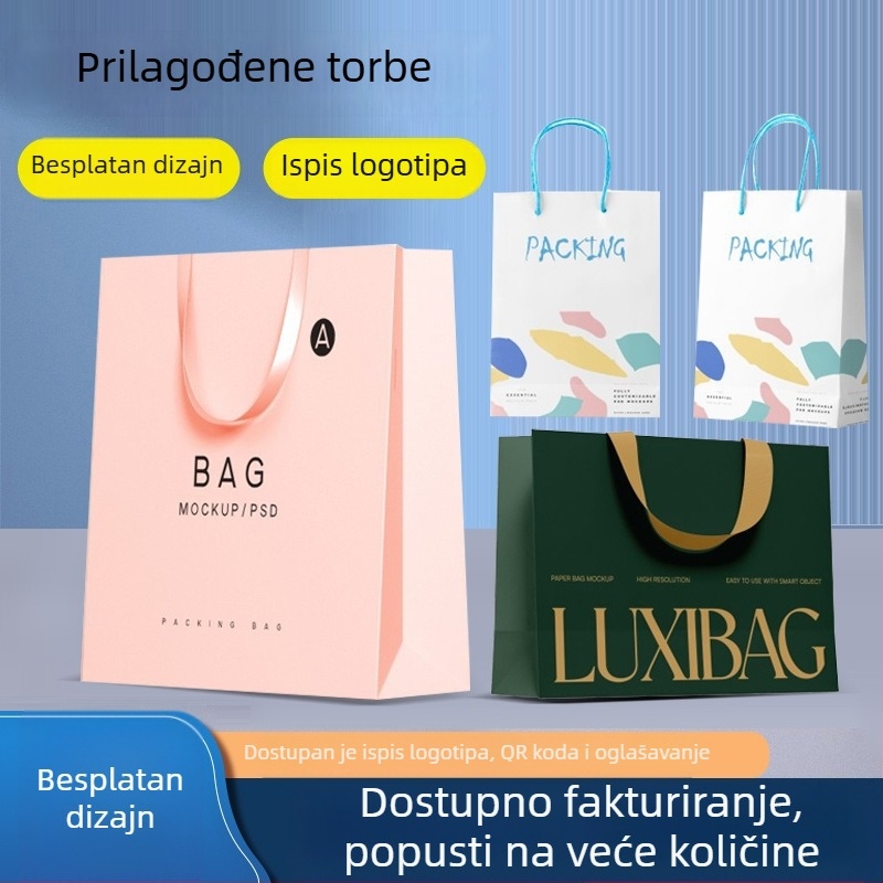 Prilagođene vrećice za vino i poklon vreće od kraft papira za izložbe