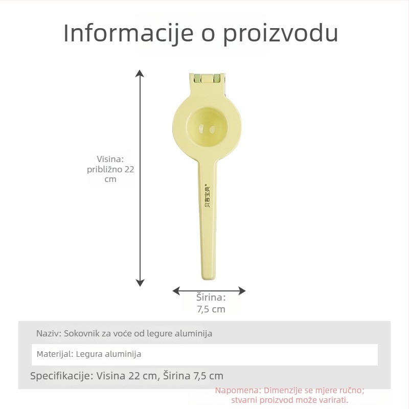 Trostruki lis za limune i dvostruki ručni sokovnik za voće – višenamjenski
