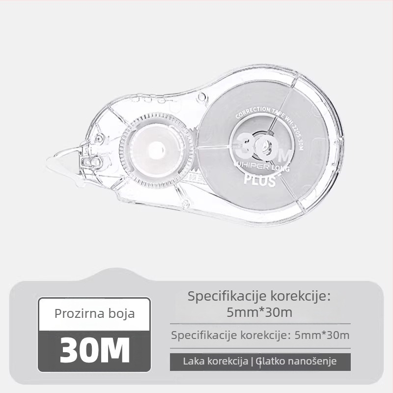 Plus korektivna traka za učenike, velika kapaciteta, zamjenjiva jezgra, duljina 20 ili 30 m