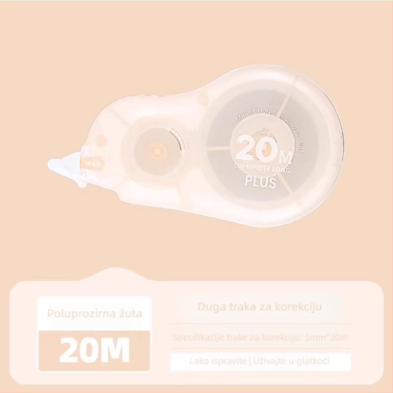 Plus korektivna traka za učenike, velika kapaciteta, zamjenjiva jezgra, duljina 20 ili 30 m