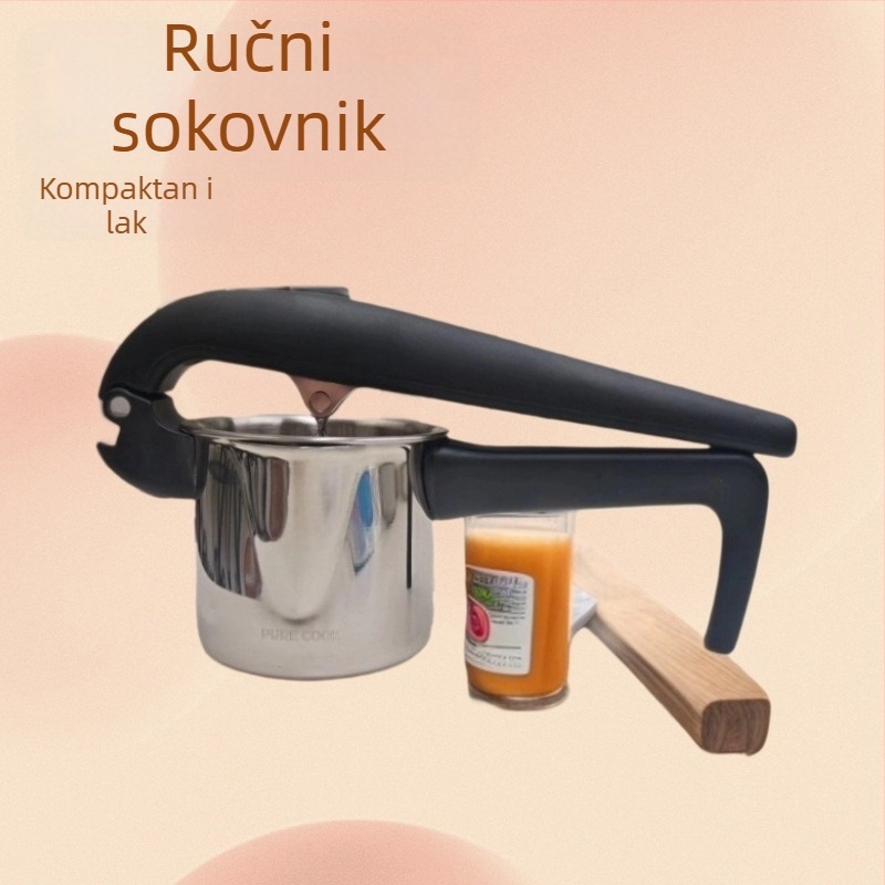 Ručni sokovnik od nehrđajućeg čelika s odjeljivačem pulpe, za citruse (limun, naranča)