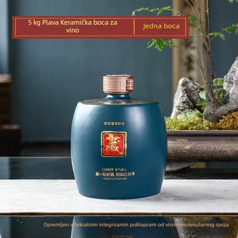 Jingdezhen keramijska bočica za vino s čepom - antikni stil, posuda za bijelo vino, kapacitet 1 kg, 1,5 kg i 2,5 kg