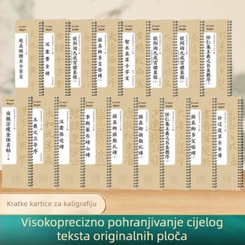 Kolekcija velikih kartica kaligrafije za početnike – praktično učenje i precizno kopiranje, uključuje stilove dinastije Han.