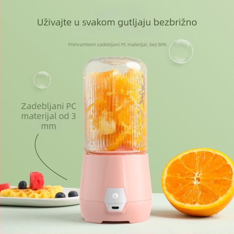 Bežični automobilni sokovnik s USB punjenjem – mini čašica za sok za kućnu uporabu