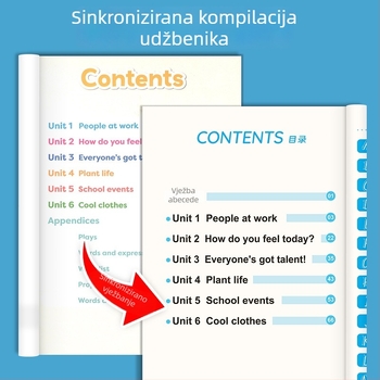 ShaoZe Culture Teško pero kaligrafija – vježbenica crtanja engleskog jezika, izdanje PEP, za 3. do 6. razred