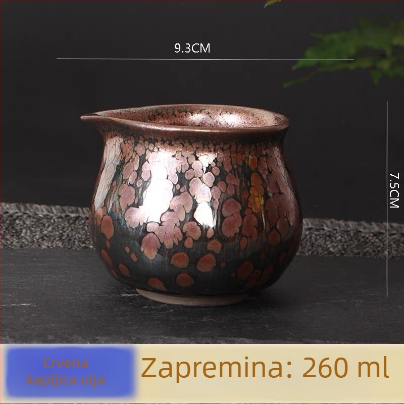 Ručno izrađena šalica za čaj s poklopcem i dnom, željezno tijelo, plavi mitološki lik i cvjetni motiv, dodaci za čajnu ceremoniju