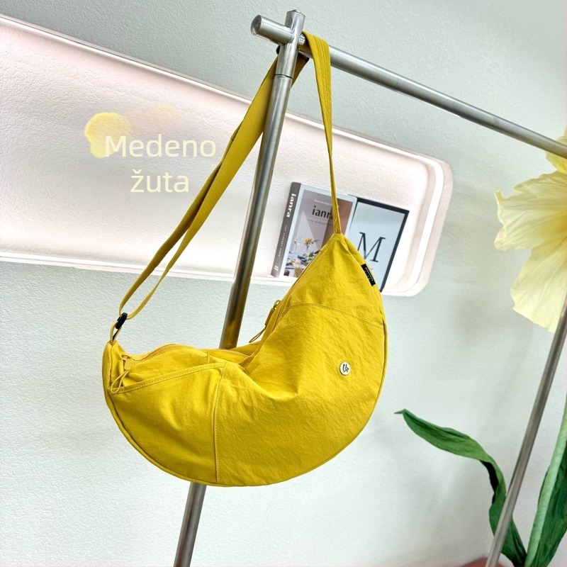 Ženska torbica u obliku polumjeseca, jednobojna, crossbody i preko ramena za svakodnevni stil