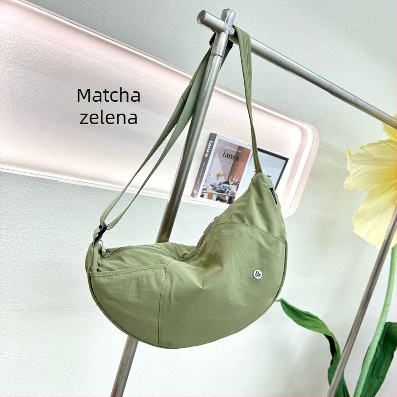 Ženska torbica u obliku polumjeseca, jednobojna, crossbody i preko ramena za svakodnevni stil