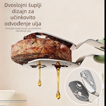 Nehrđajuća čelična špatula za prženje ribe, višenamjenska spatula za roštilj, za odreske i palačinke