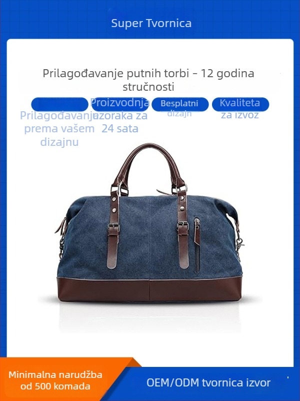 Platnena putna torba za putovanje, velika kapaciteta 20–35 L, unisex, nošenje preko ramena i ručno nošenje