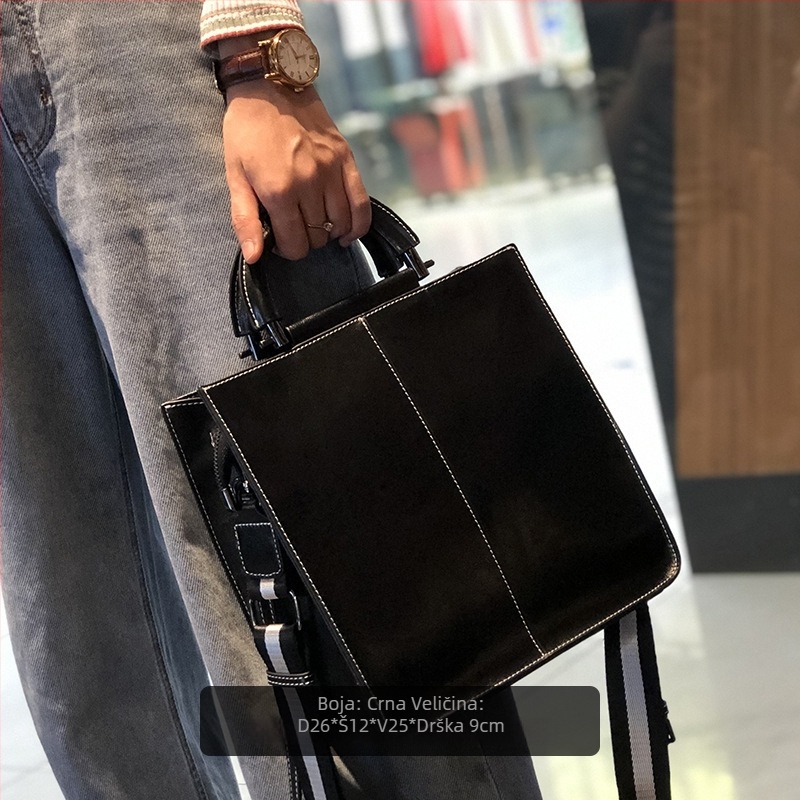 Vintage luksuzna tote torba za žene, od prave kože, model 2026, svestrana za posao i svakodnevnu upotrebu.