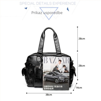 Muška torba za putovanje velikog kapaciteta, crossbody dizajn, vodootporna PU koža, urbani stil