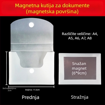 Kutija za dokumente s magnetskom kopčom i Kanban kutijom – PP materijal, model L-DD