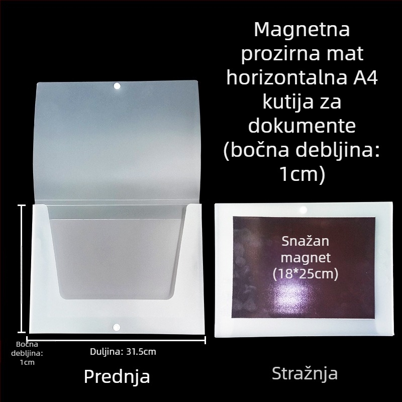 Kutija za dokumente s magnetskom kopčom i Kanban kutijom – PP materijal, model L-DD