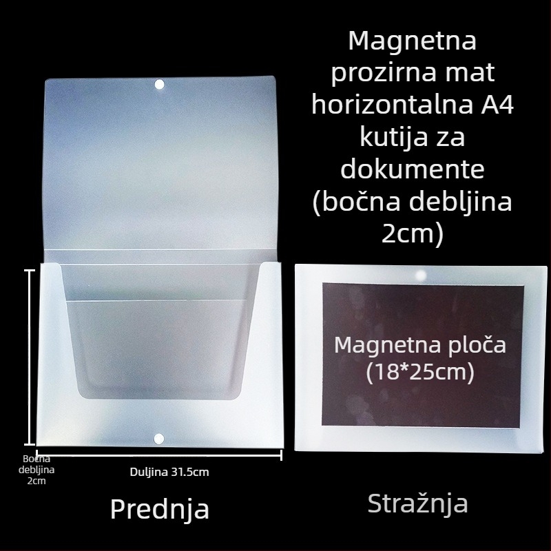 Kutija za dokumente s magnetskom kopčom i Kanban kutijom – PP materijal, model L-DD