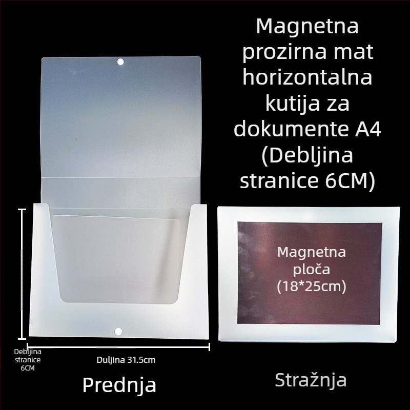 Kutija za dokumente s magnetskom kopčom i Kanban kutijom – PP materijal, model L-DD