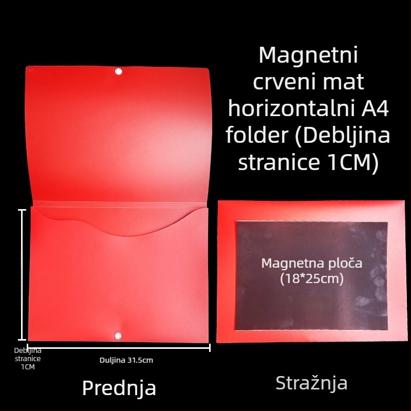 Kutija za dokumente s magnetskom kopčom i Kanban kutijom – PP materijal, model L-DD