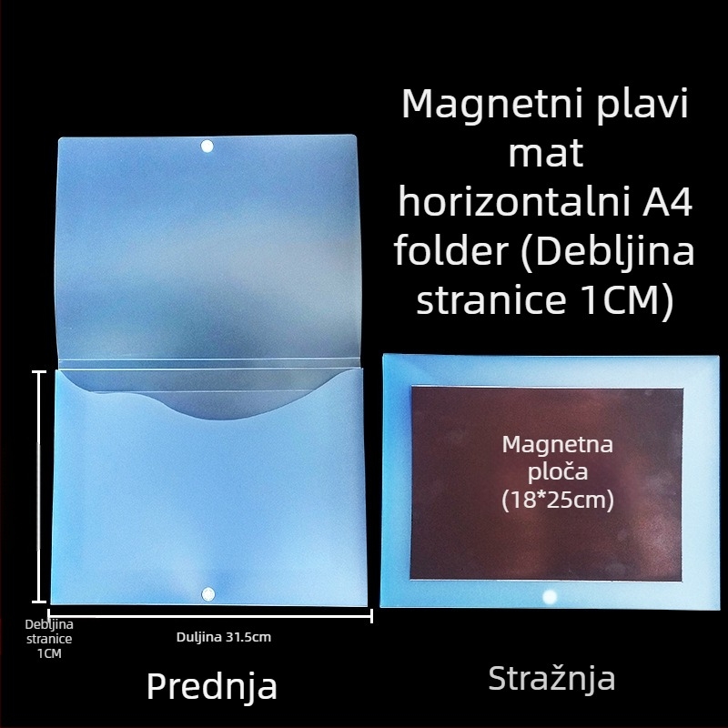 Kutija za dokumente s magnetskom kopčom i Kanban kutijom – PP materijal, model L-DD