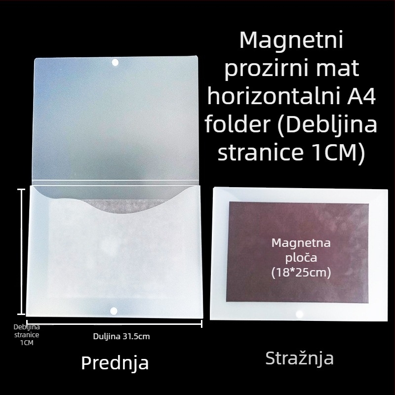 Kutija za dokumente s magnetskom kopčom i Kanban kutijom – PP materijal, model L-DD