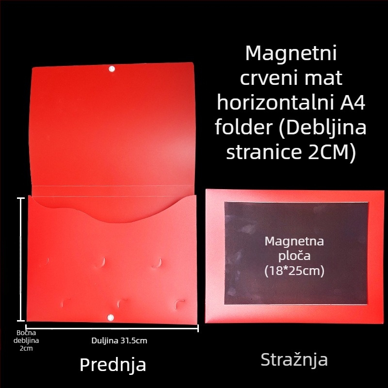Kutija za dokumente s magnetskom kopčom i Kanban kutijom – PP materijal, model L-DD
