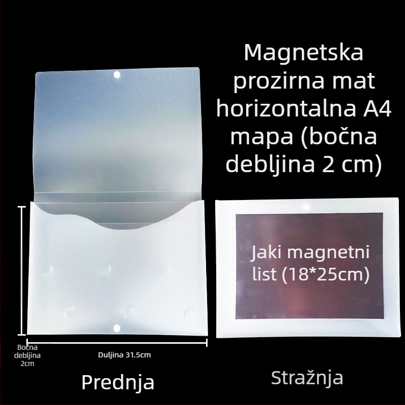 Kutija za dokumente s magnetskom kopčom i Kanban kutijom – PP materijal, model L-DD