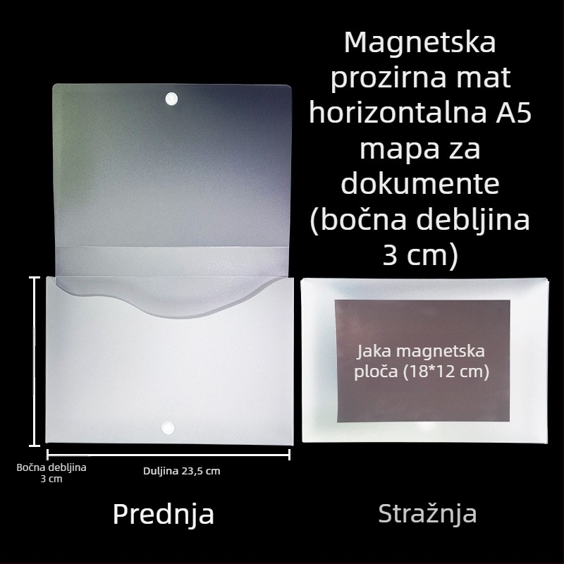 Kutija za dokumente s magnetskom kopčom i Kanban kutijom – PP materijal, model L-DD