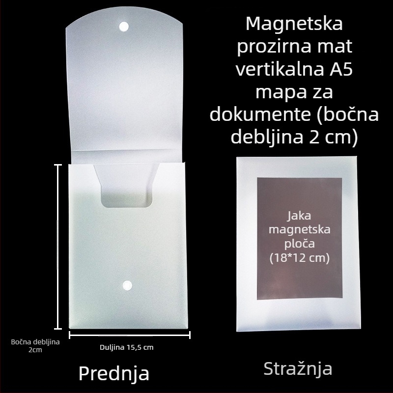 Kutija za dokumente s magnetskom kopčom i Kanban kutijom – PP materijal, model L-DD