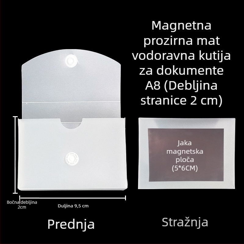 Kutija za dokumente s magnetskom kopčom i Kanban kutijom – PP materijal, model L-DD