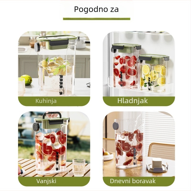 Laipai Boca za hladno infuziranje čaja s velikim kapacitetom, pogodna za hladnjak, za sokove i napitke