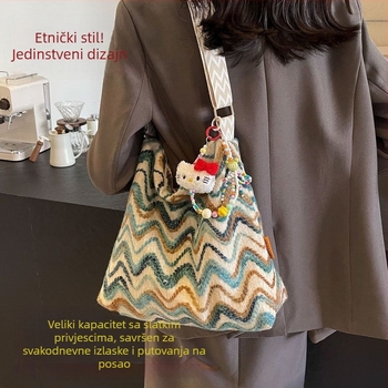 Ženska crossbody torba, novi stil, velika kapaciteta, platnena torba u stilu kante
