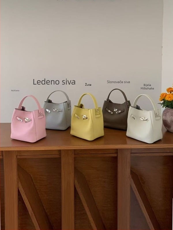 Bucket torba od kože vrhunske kvalitete – ženska torba za svakodnevnu upotrebu, kožna torba za rame ili crossbody