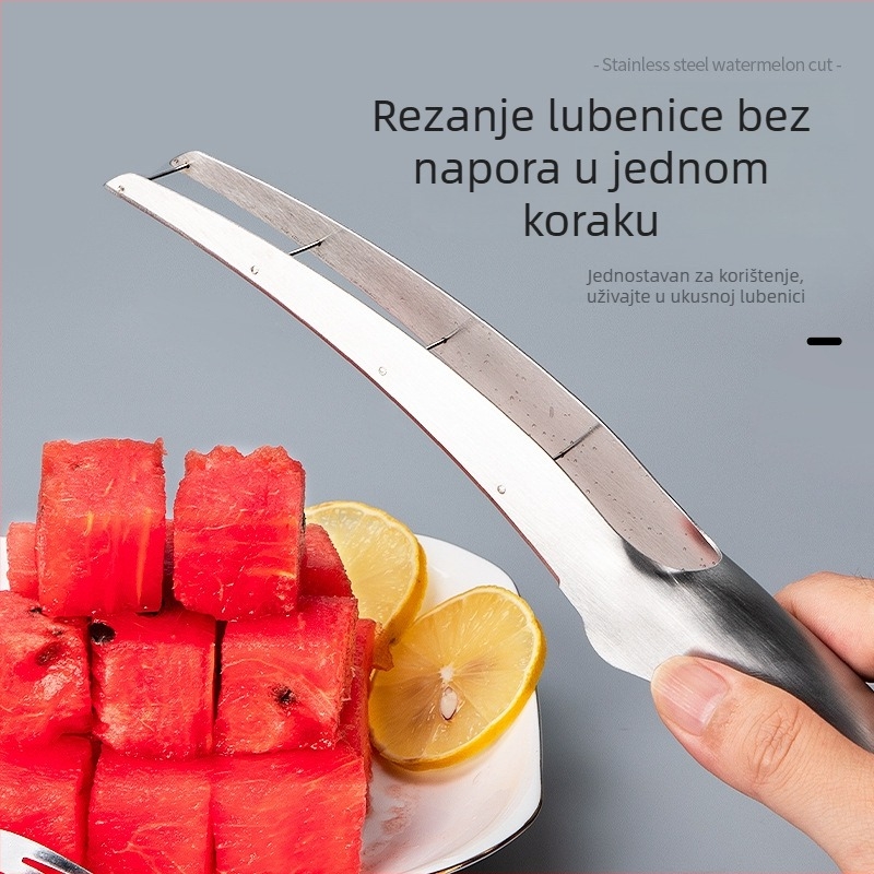 Alat za rezanje lubenice s poboljšanom ručkom — nož za sjeckanje lubenice i voćne kockice
