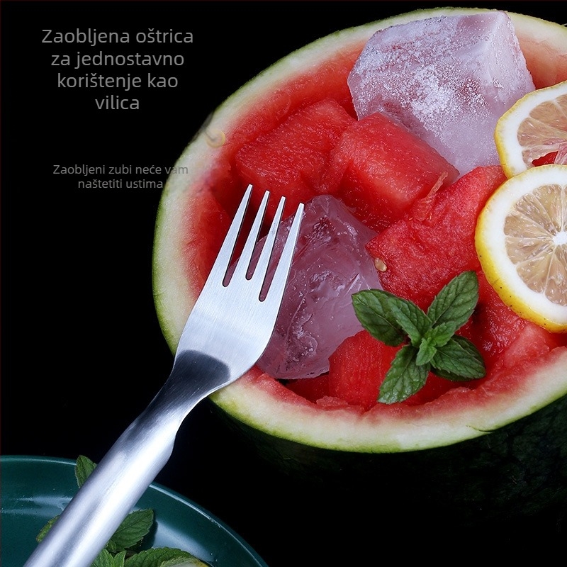 Nehrđajući čelični dvoglavi rezač dinje i odjeljivač voća, višenamjenski rezač