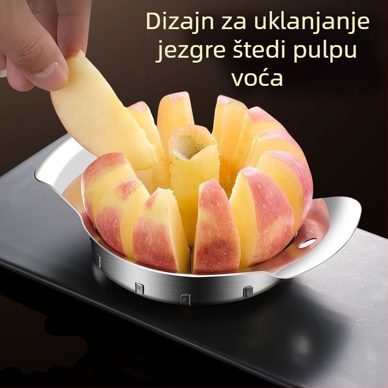 Set alata od nehrđajućeg čelika za rezanje jabuka i izdvajanje jezgre – velik, višenamjenski alat za guljenje i preradu voća, kućna upotreba