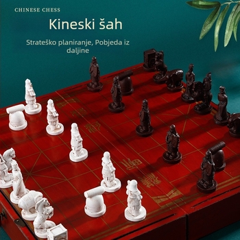 Prijenosna kineska šahovska ploča s 3D terakotnim vojnicima