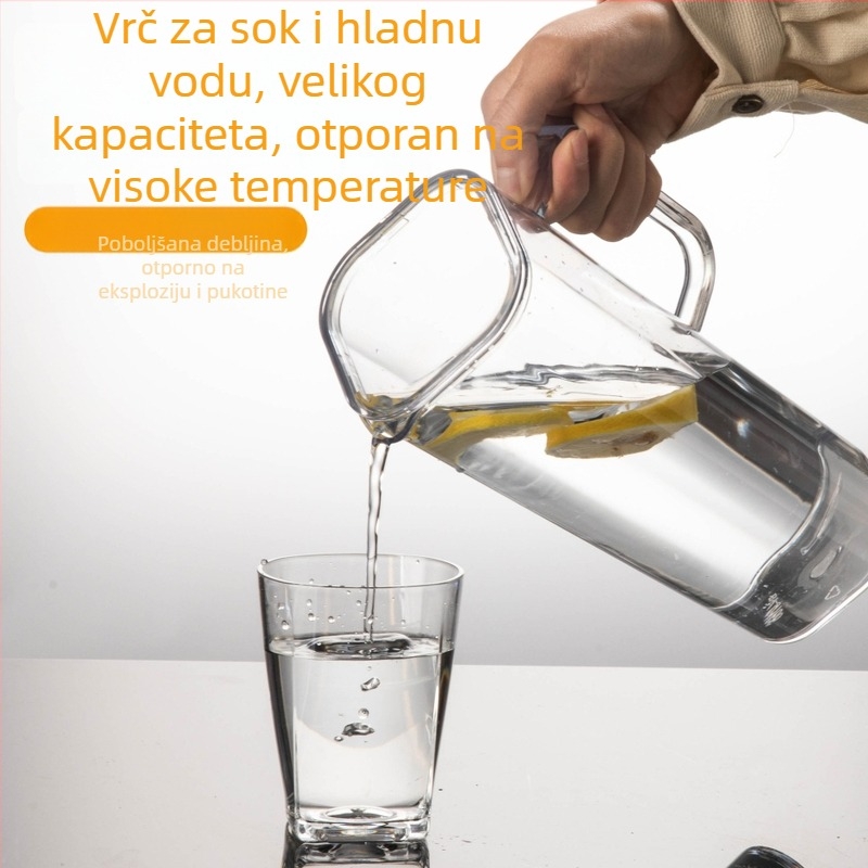 Akrilna boca za hladnu vodu, otporna na visoke temperature, veliki kapacitet, PC plast, moderan minimalistički dizajn za dom ili restoran