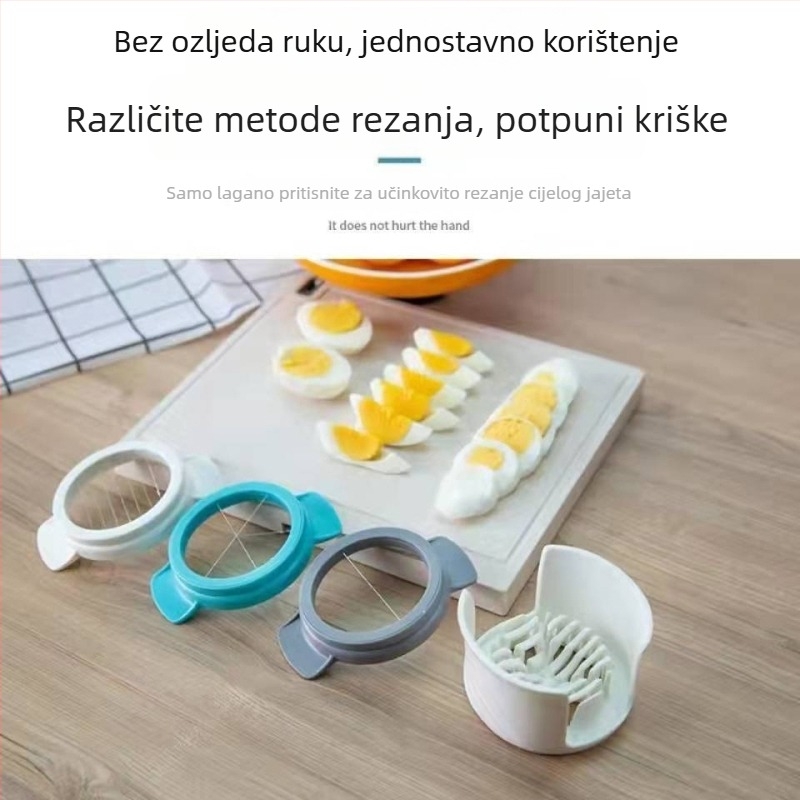 Rezač za jaja od nehrđajućeg čelika 304, 3-u-1, za kućnu uporabu