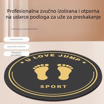 Okrugla unutarnja podloga za vježbanje s tlomnim slojem za preskakanje užeta, protuklizna tiha joga podloga