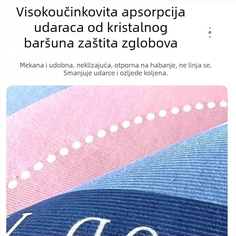 Okrugla unutarnja podloga za vježbanje s tlomnim slojem za preskakanje užeta, protuklizna tiha joga podloga