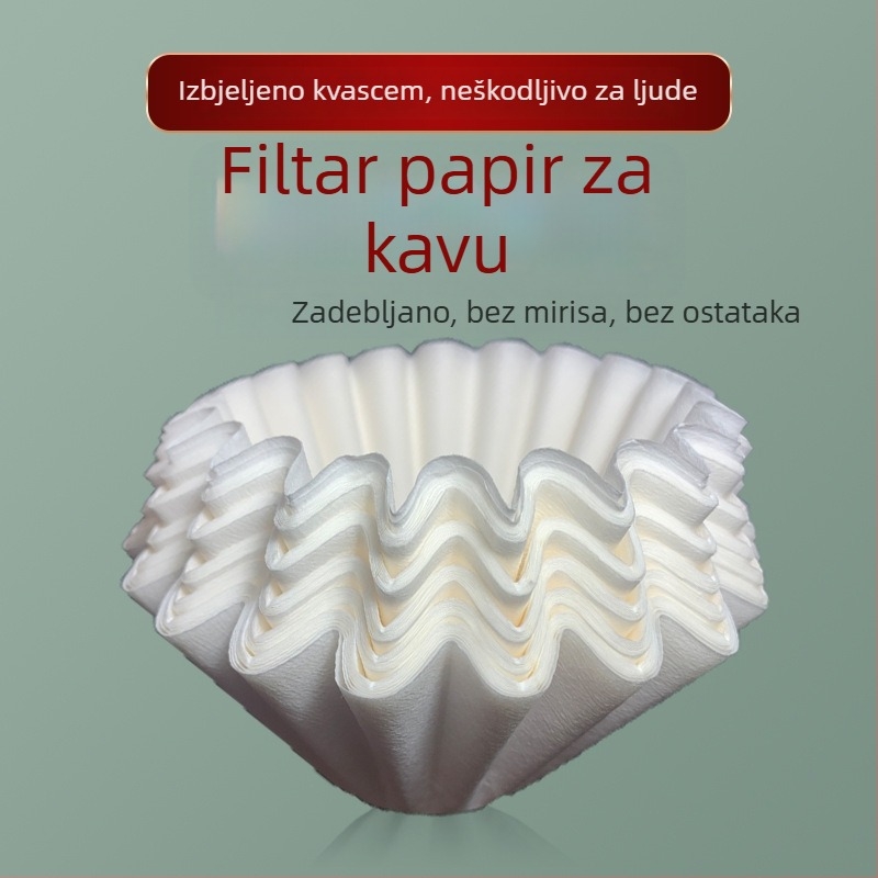B02 Američki filter za kavu u zdjeli i papir za filtriranje, bijela, 185×50 mm, valovit, za 2–4 šalice