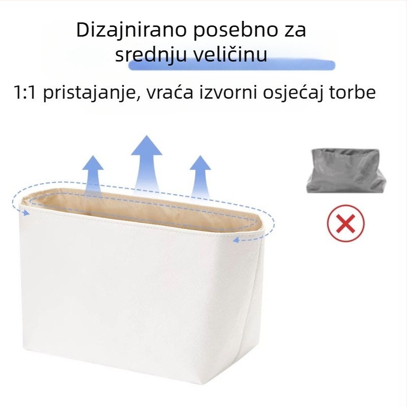 Longchamp-kompatibilna unutarnja liner torbica, srednje veličine, vodootporan Dupont papir, lagana mini torbica za kozmetiku i toaletne potrepštine